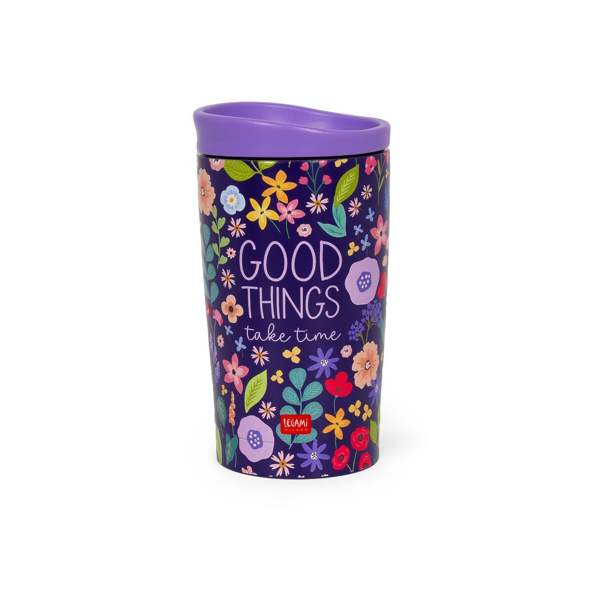 Legami - Vaso térmico de 275 ml - Flores - Frío y caliente