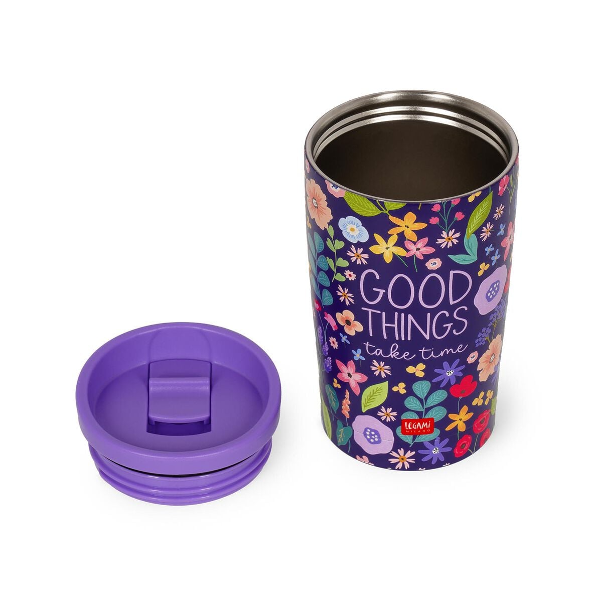 Legami - Vaso térmico de 275 ml - Flores - Frío y caliente