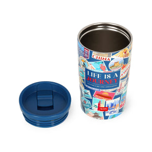 Legami - Vaso térmico de 275 ml - Pegatinas de viaje - Frío y caliente