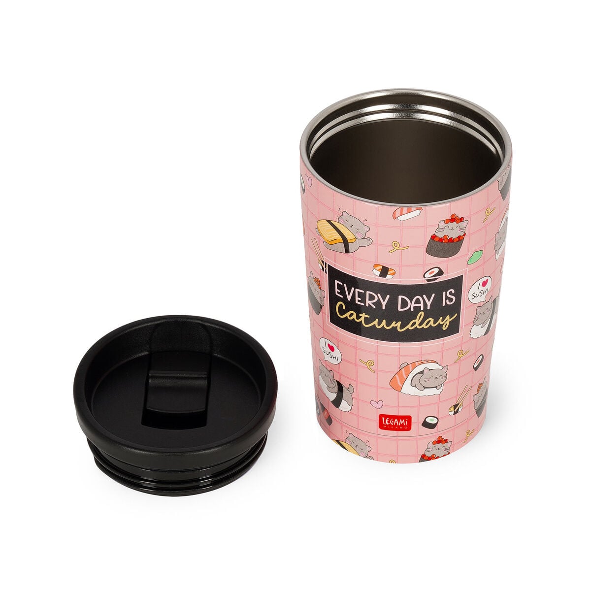 Legami - Vaso térmico de 275 ml - Gato sushi - Frío y caliente