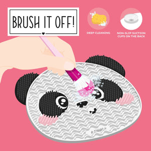 Legami - Alfombrilla limpiadora de brochas de maquillaje Panda - ¡A frotar!