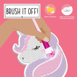 Legami - Alfombrilla limpiadora de brochas de maquillaje Unicornio - ¡Brush it Off!