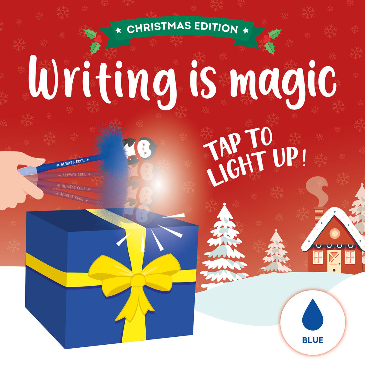 Legami - Bolígrafo con luz - Pingüino - Escribir es Magia