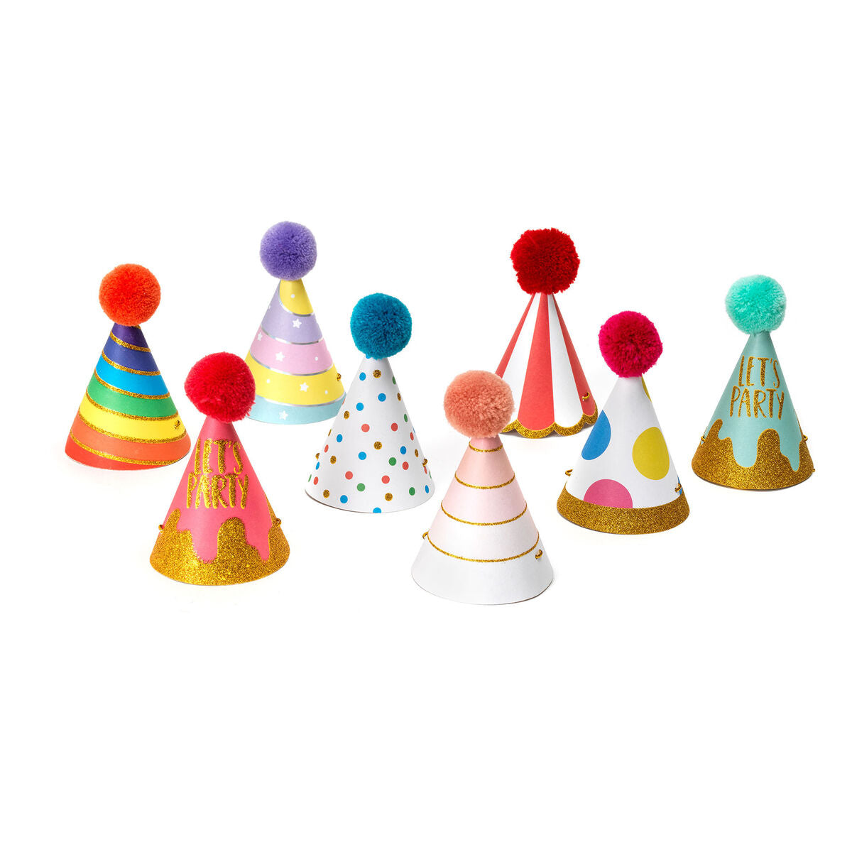 Legami - La fiesta está en marcha - Set de 8 gorros de fiesta