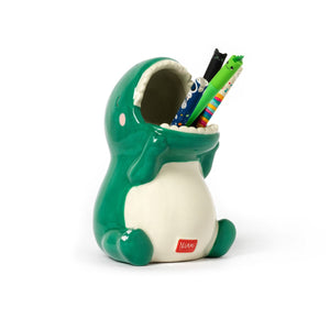 Legami - Soporte de cerámica para bolígrafos Dino - Amigos de escritorio
