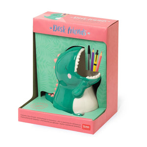 Legami - Soporte de cerámica para bolígrafos Dino - Amigos de escritorio