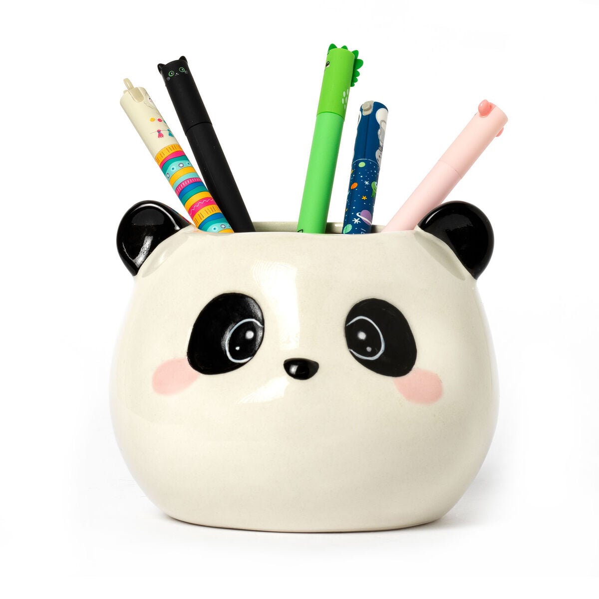 Legami - Panda Ceramic Soporte para bolígrafos - Compañeros de escritorio