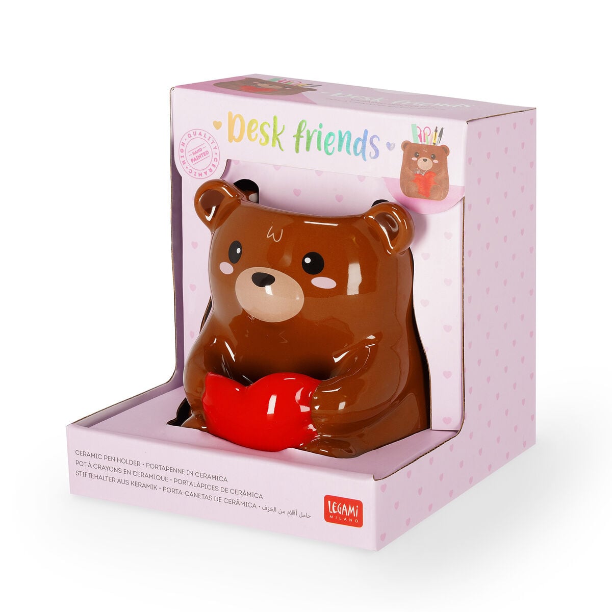 Legami - Portalápices de Cerámica - Osito - Desk Friends