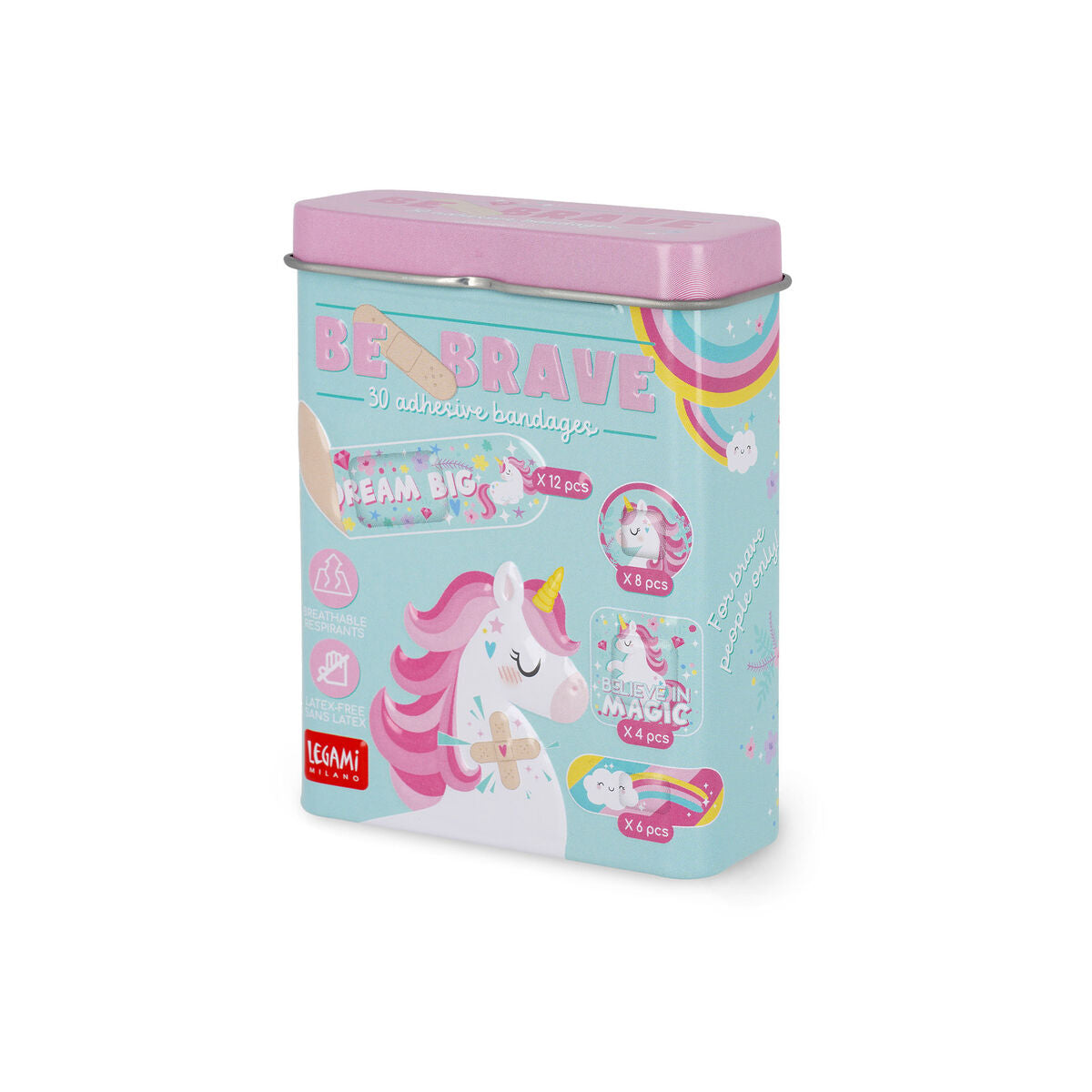 Legami - 30 Tiritas Impresas de Unicornio - Sé Valiente