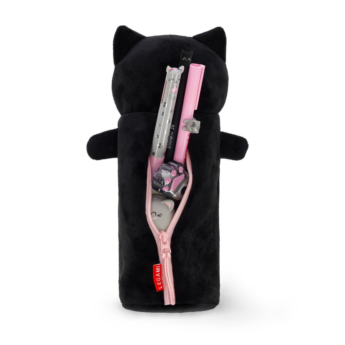 Legami - Estuche de Peluche Suave Gatito "Sé Curioso" - ¡Súper Suave!