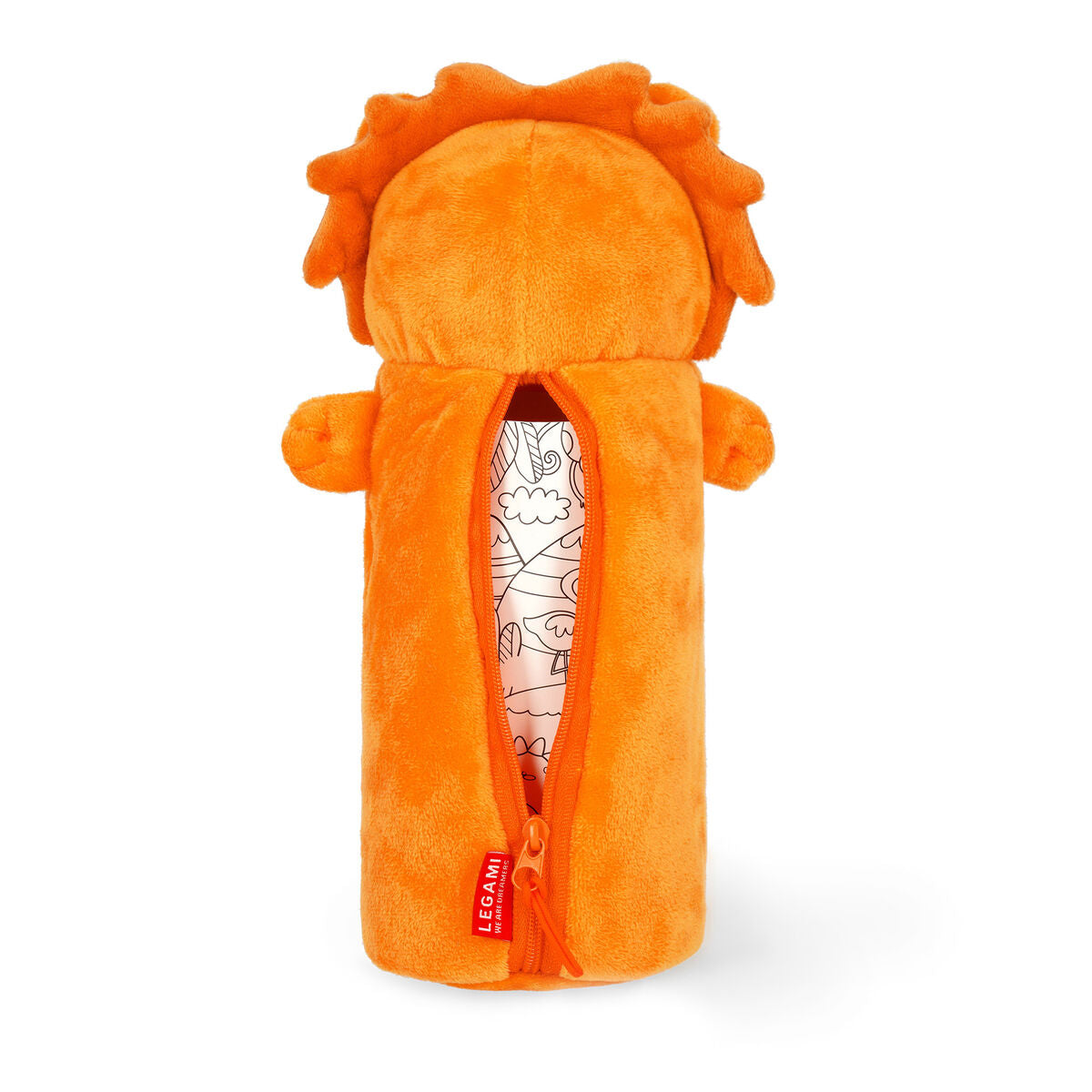 Legami - Estuche de peluche de león "Rey" - ¡Súper suave!