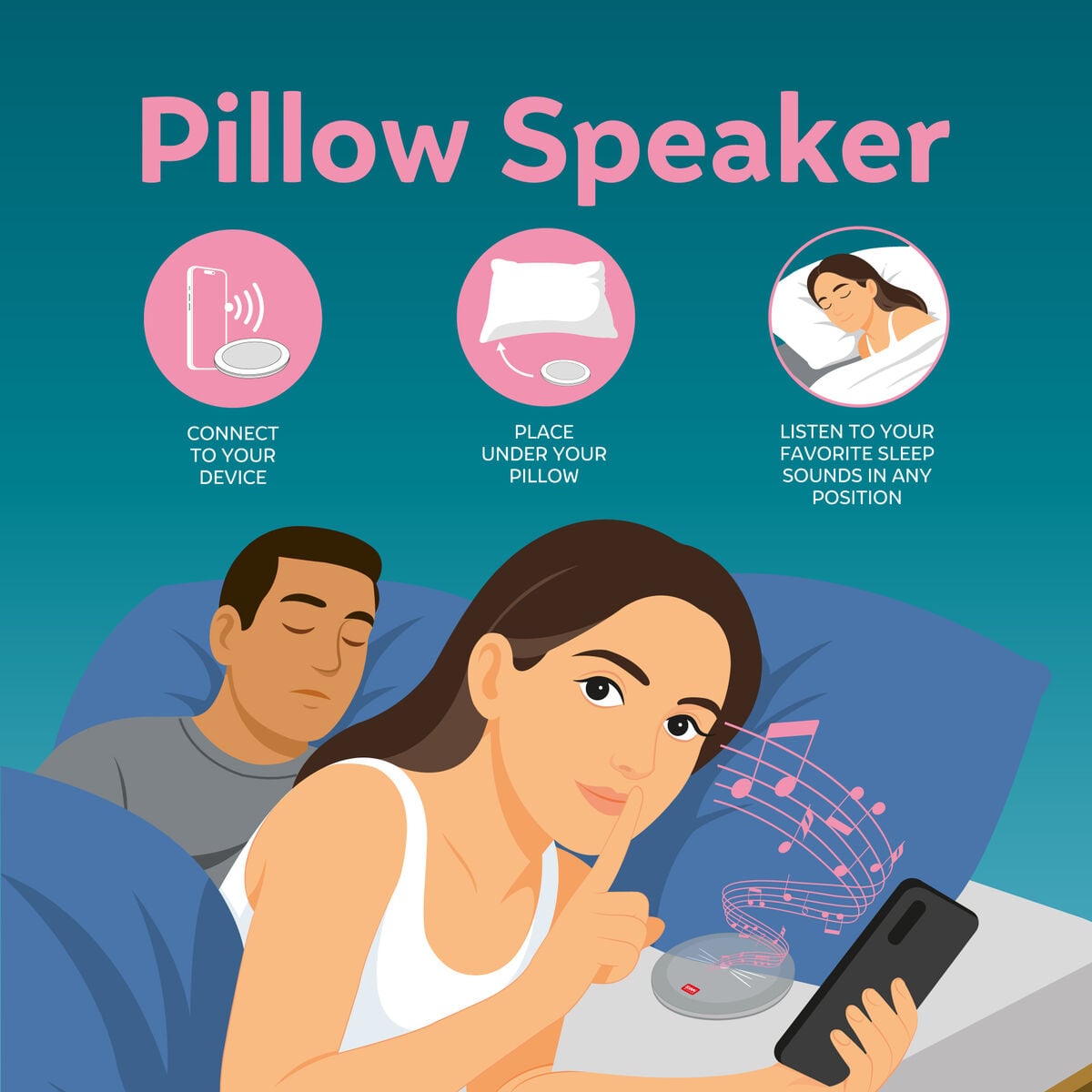 Legami - Altavoz de almohada inalámbrico Kitty