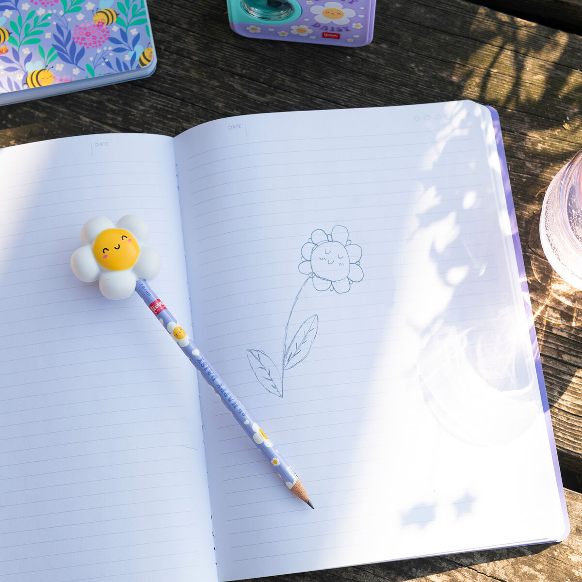 Legami - Squishy "Oh Happy Daisy" con lápiz - para apretar