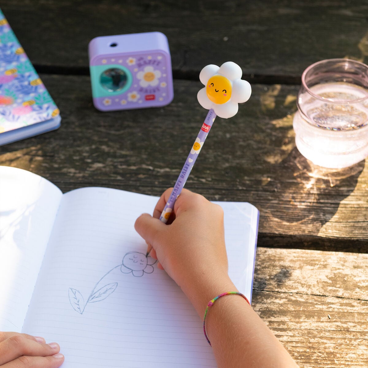 Legami - Squishy "Oh Happy Daisy" con lápiz - para apretar