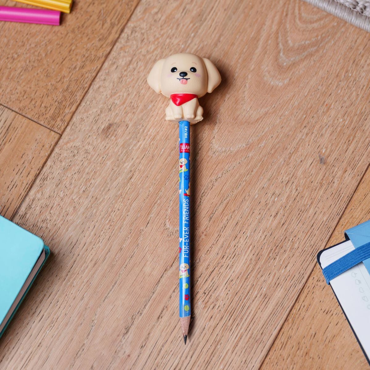 Legami - Bolígrafo con Squishy Golden Retriever "Amigos para Siempre" - Antiestrés