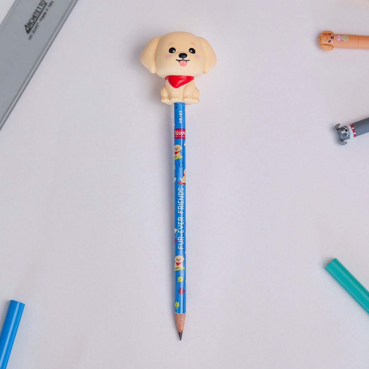 Legami - Bolígrafo con Squishy Golden Retriever "Amigos para Siempre" - Antiestrés