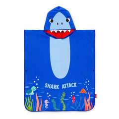 Legami - Poncho de Toalla de Tiburón para Niños - Kids Poncho