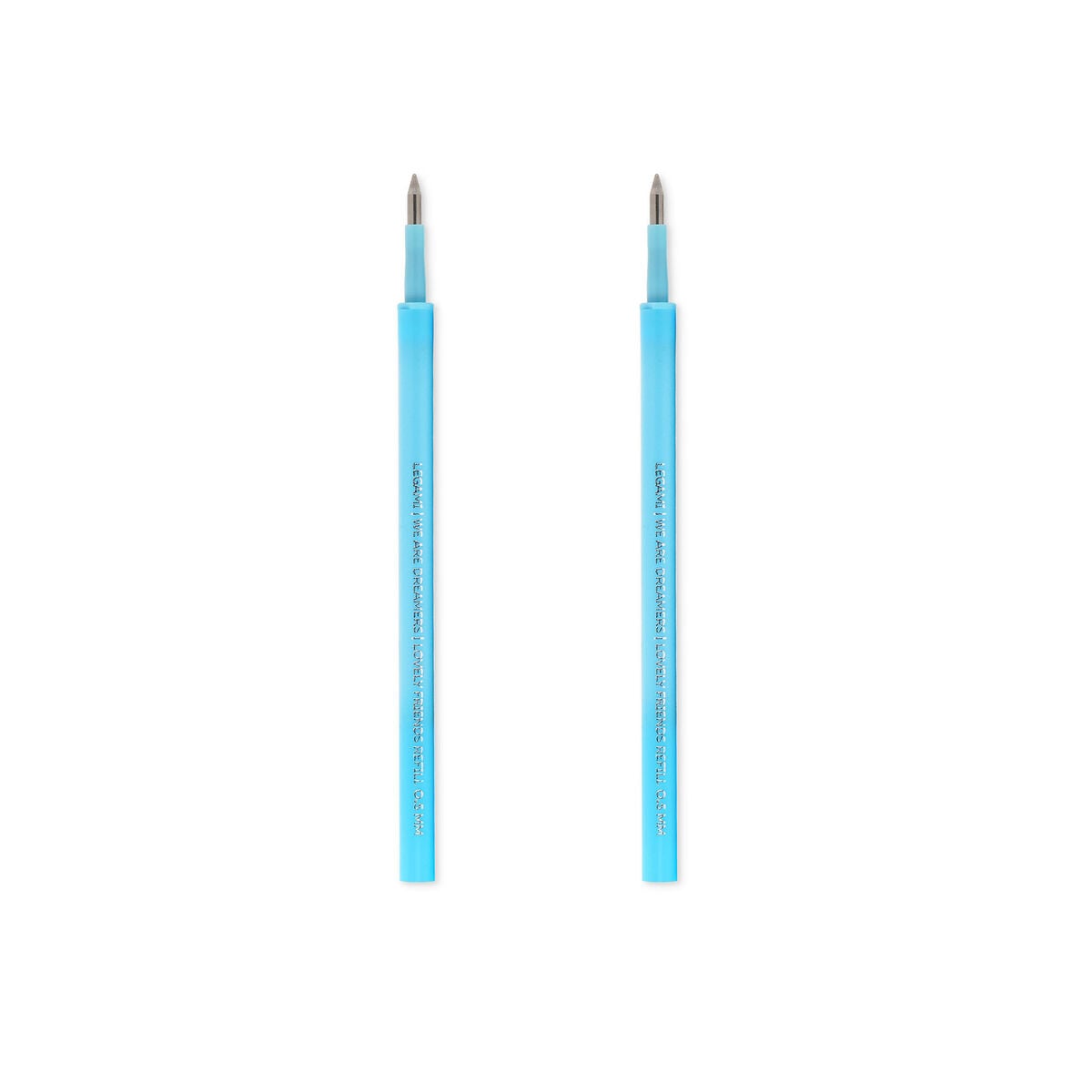 Legami - Set de 2 recambios para bolígrafos de gel Lovely Friends - Tinta azul cielo