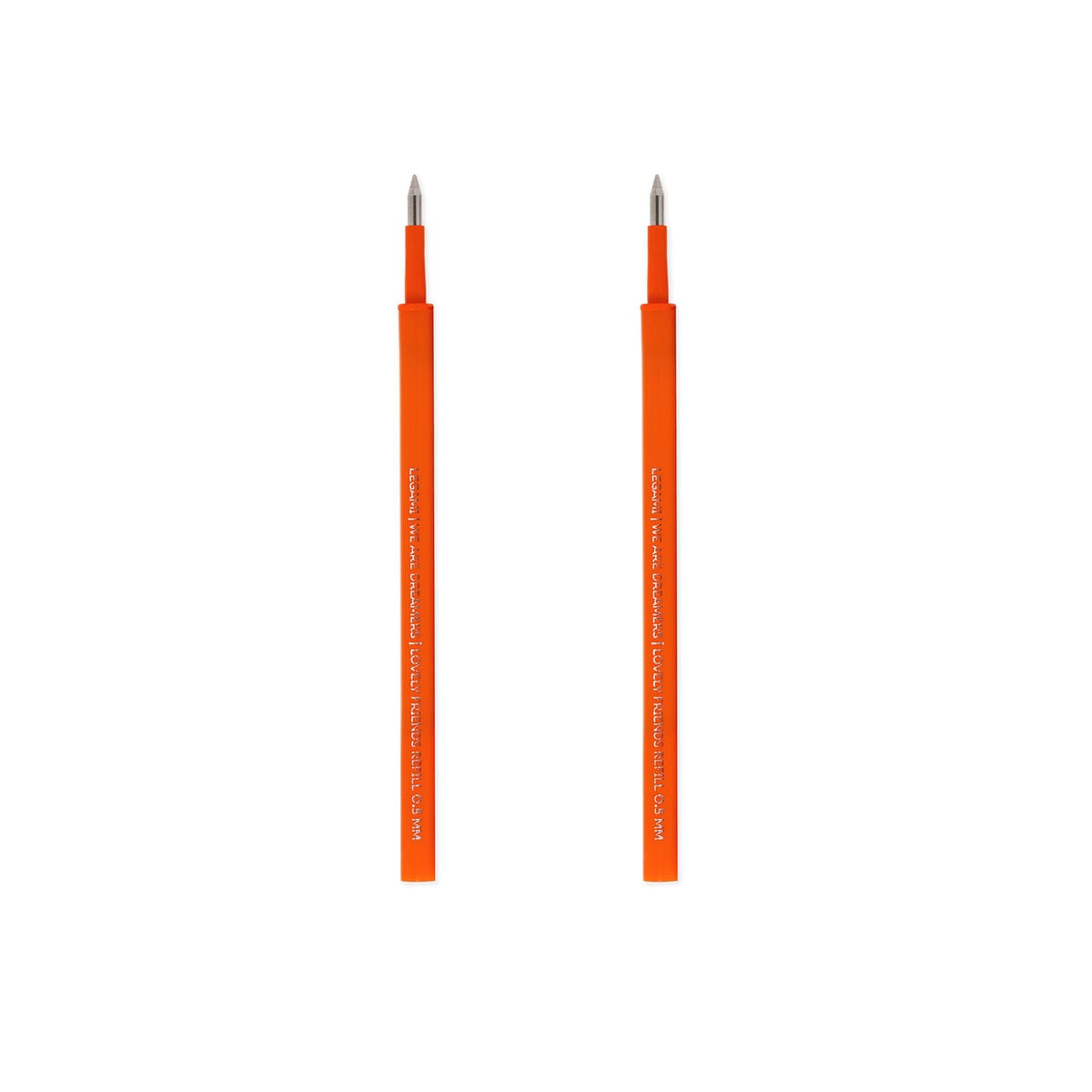 Legami - Set de 2 recambios bolígrafos de gel Sweet Friends - Tinta naranja