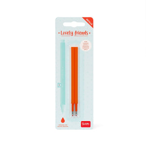 Legami - Set de 2 recambios bolígrafos de gel Sweet Friends - Tinta naranja