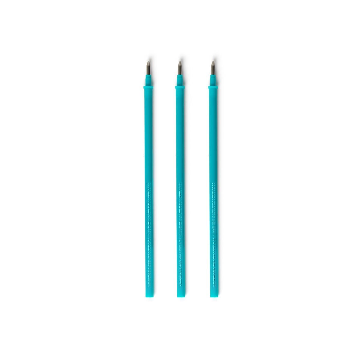 Legami - Set de 3 recambios para bolígrafos borrables - Tinta turquesa - Bolígrafo borrable
