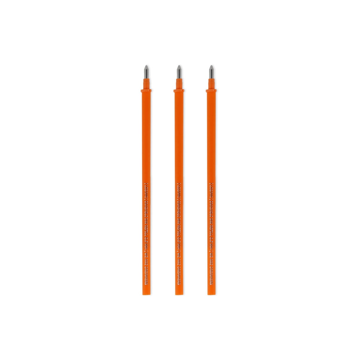 Legami - Set de 3 Recambios para bolígrafos borrables - Tinta naranja - Bolígrafo borrable