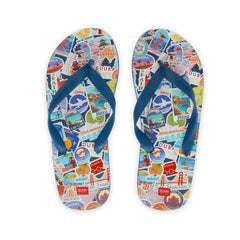 Legami - Chanclas con pegatinas de viaje, talla 44/45 Regular