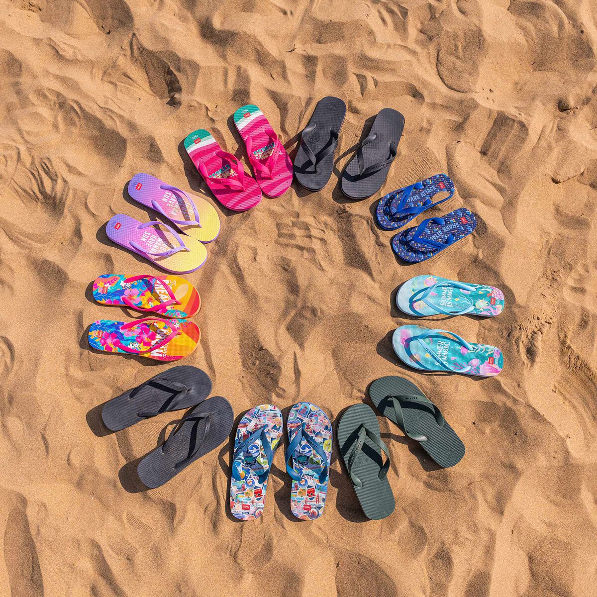 Legami - Chanclas negras de talla 44/45, normales