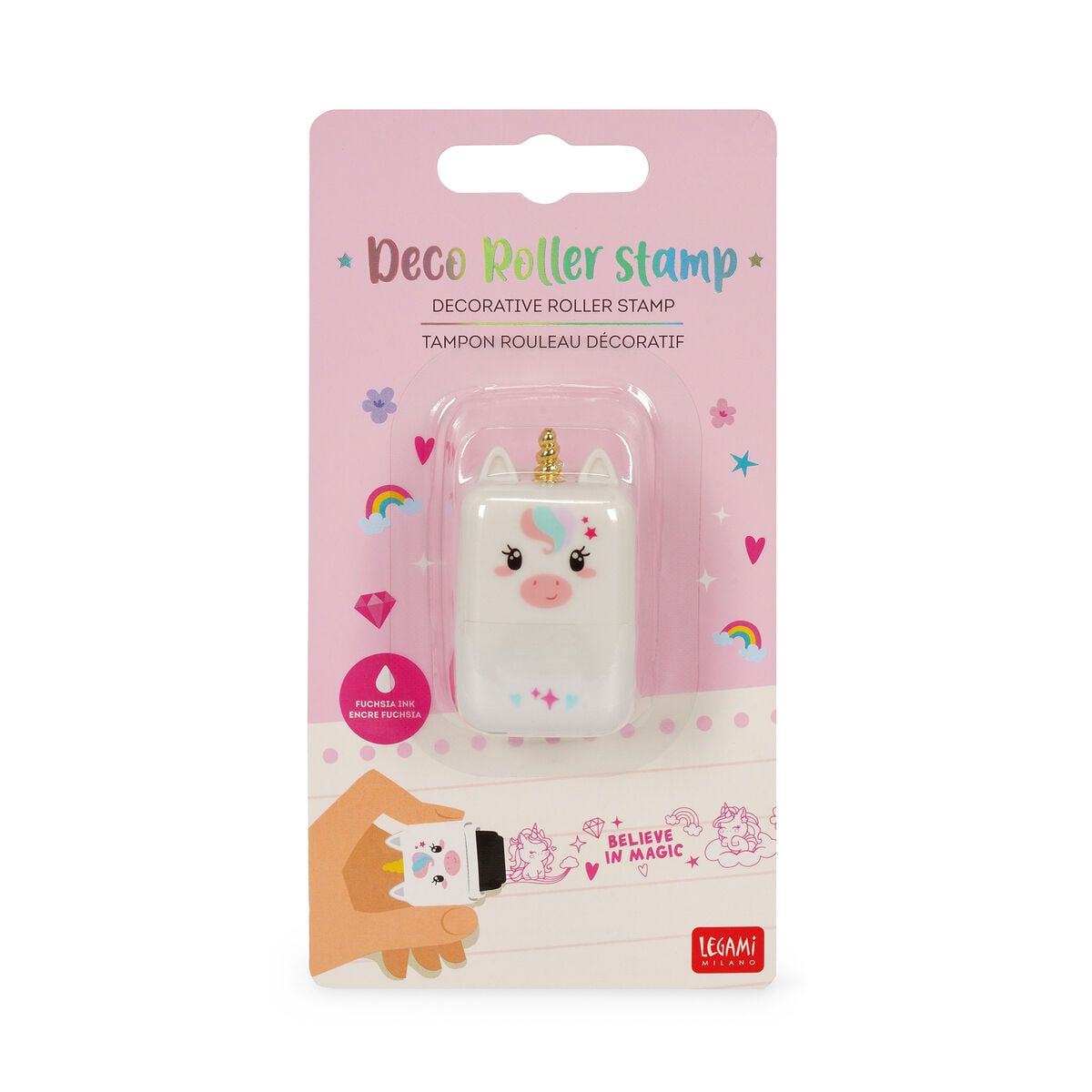 Legami – Sello decorativo de rodillo con diseño de unicornio