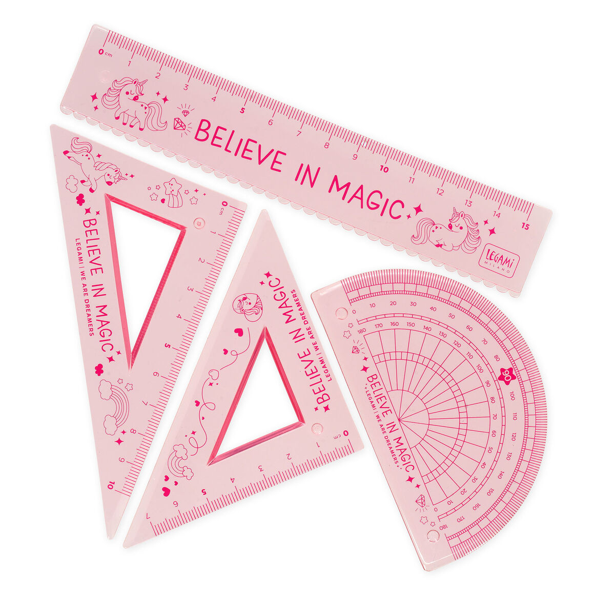 Legami - Set de Geometría Unicornio - ¡Tú mandas!