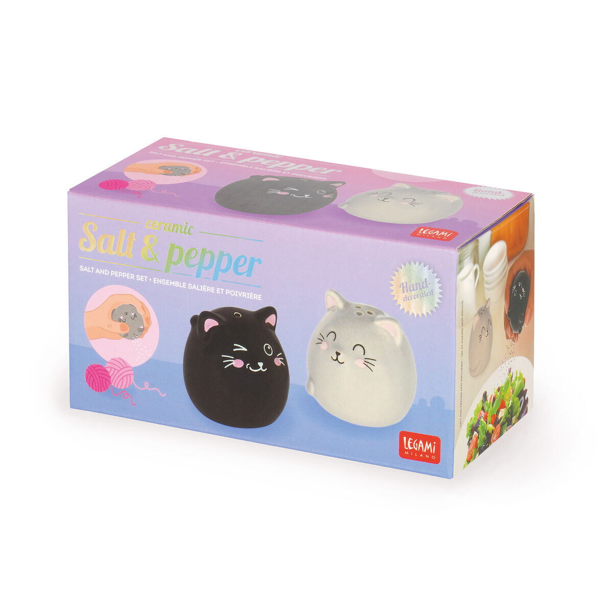 Legami - Juego de salero y pimentero de cerámica - Salt & Pepper