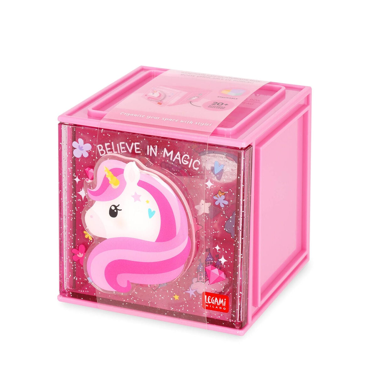 Legami - Caja de Almacenamiento Apilable para Escritorio - Cutie Cube