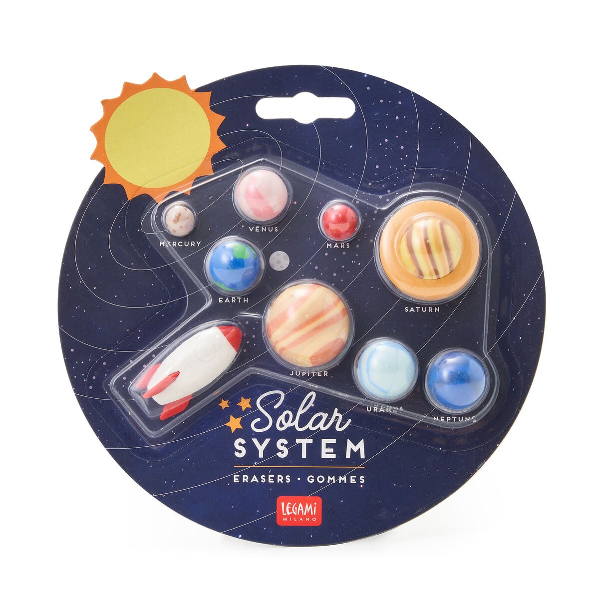 Legami - Sistema Solar - Juego de 9 Gomas de Borrar