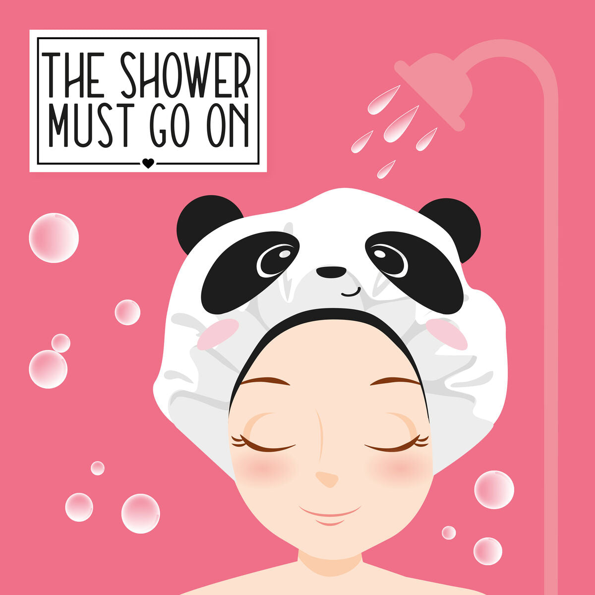 Legami - Gorro de Ducha Panda - La Ducha Debe Continuar