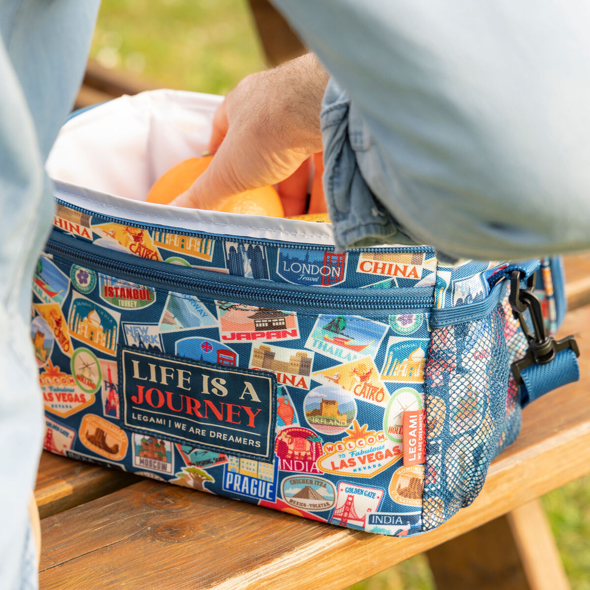 Legami - Bolsa de Almuerzo de 7.7 l - Pegatinas de Viaje - Bolsa de Almuerzo