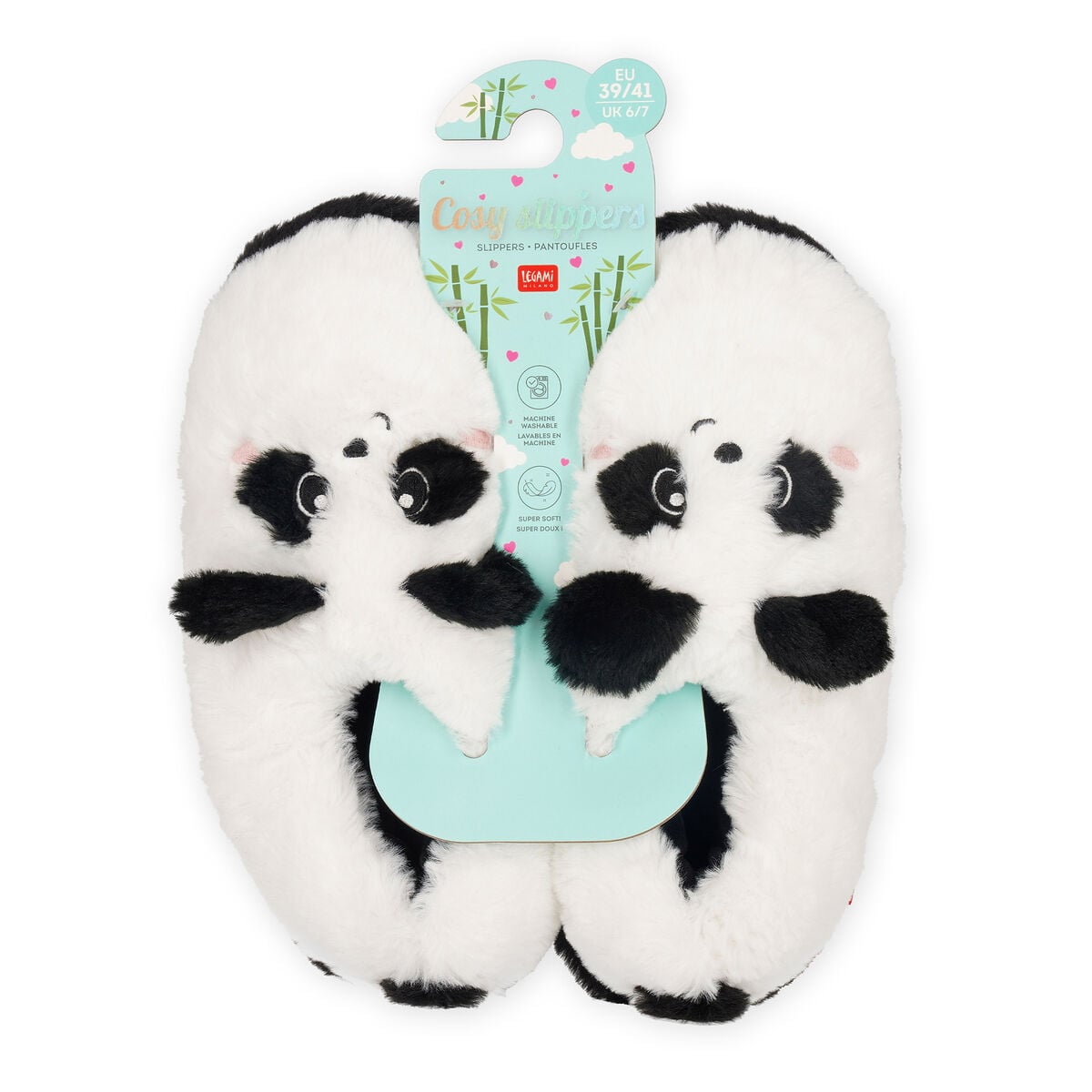 Legami - Zapatillas de estar por casa - Panda Mediano - Cozy Slippers