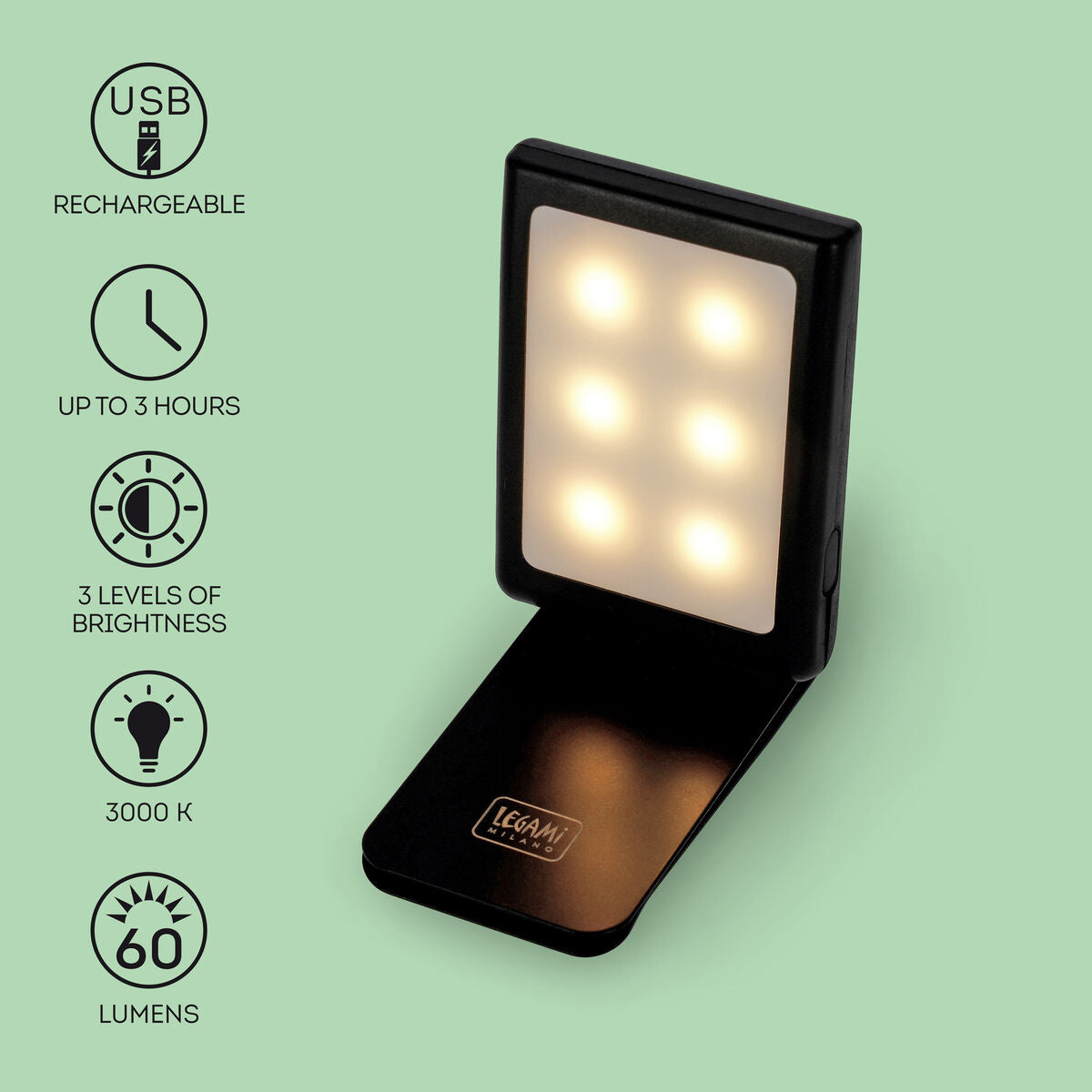 Legami - Lámpara de lectura LED recargable - Süper Night Dream