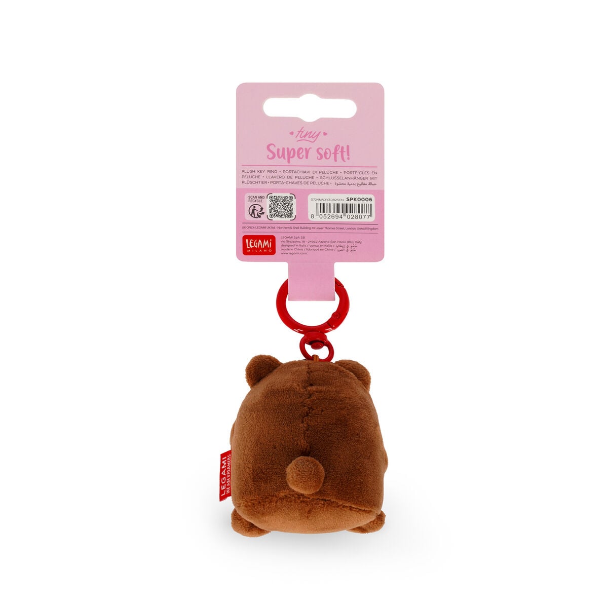 Legami - Llavero de Peluche Osito - Tiny ¡Súper Suave!