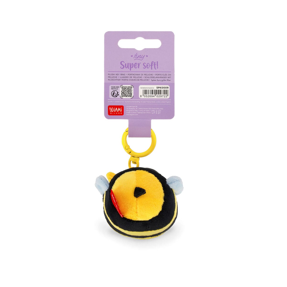 Legami - Llavero de Peluche de Abeja - ¡Tiny súper suave!