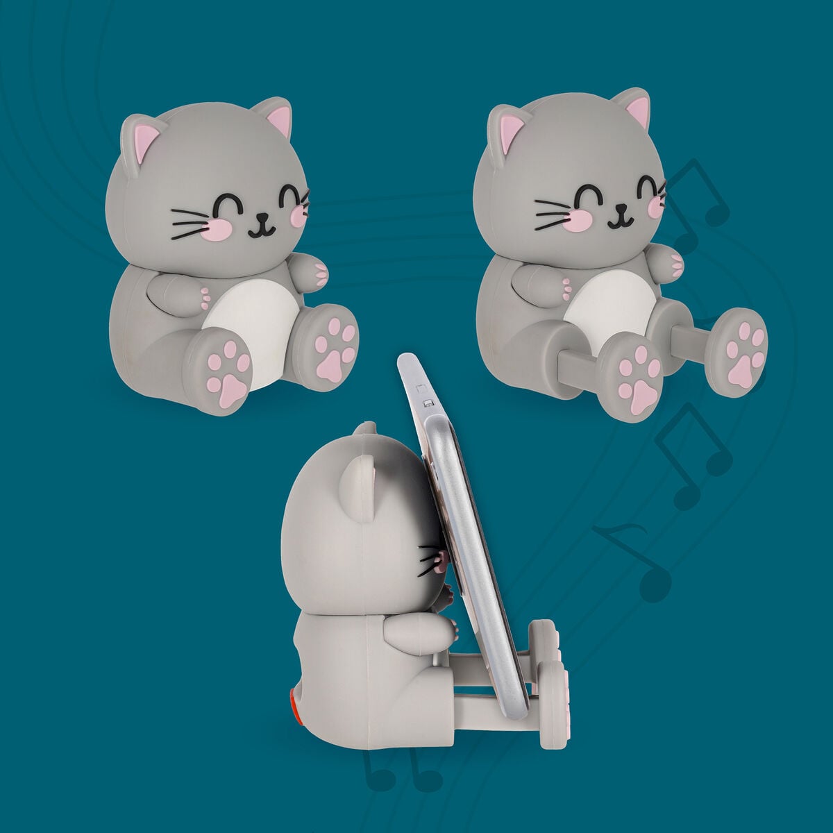 Legami - Soporte Inalámbrico para Smartphone con Altavoz Kitty - Sound Cuteness
