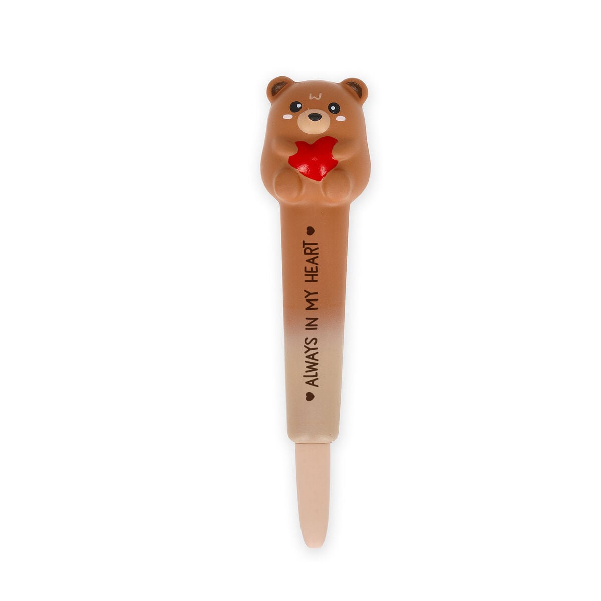 Legami - Bolígrafo de gel suave "Siempre en mi corazón" con diseño de oso de peluche - Aburrido
