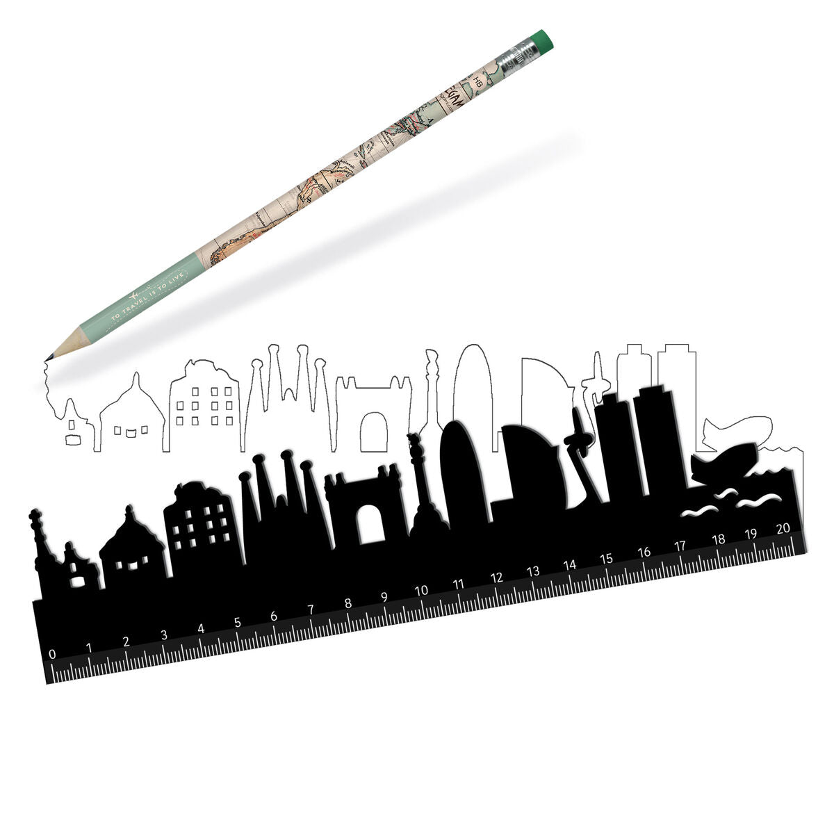 Legami - Regla con horizonte de Barcelona - Follow Skyline