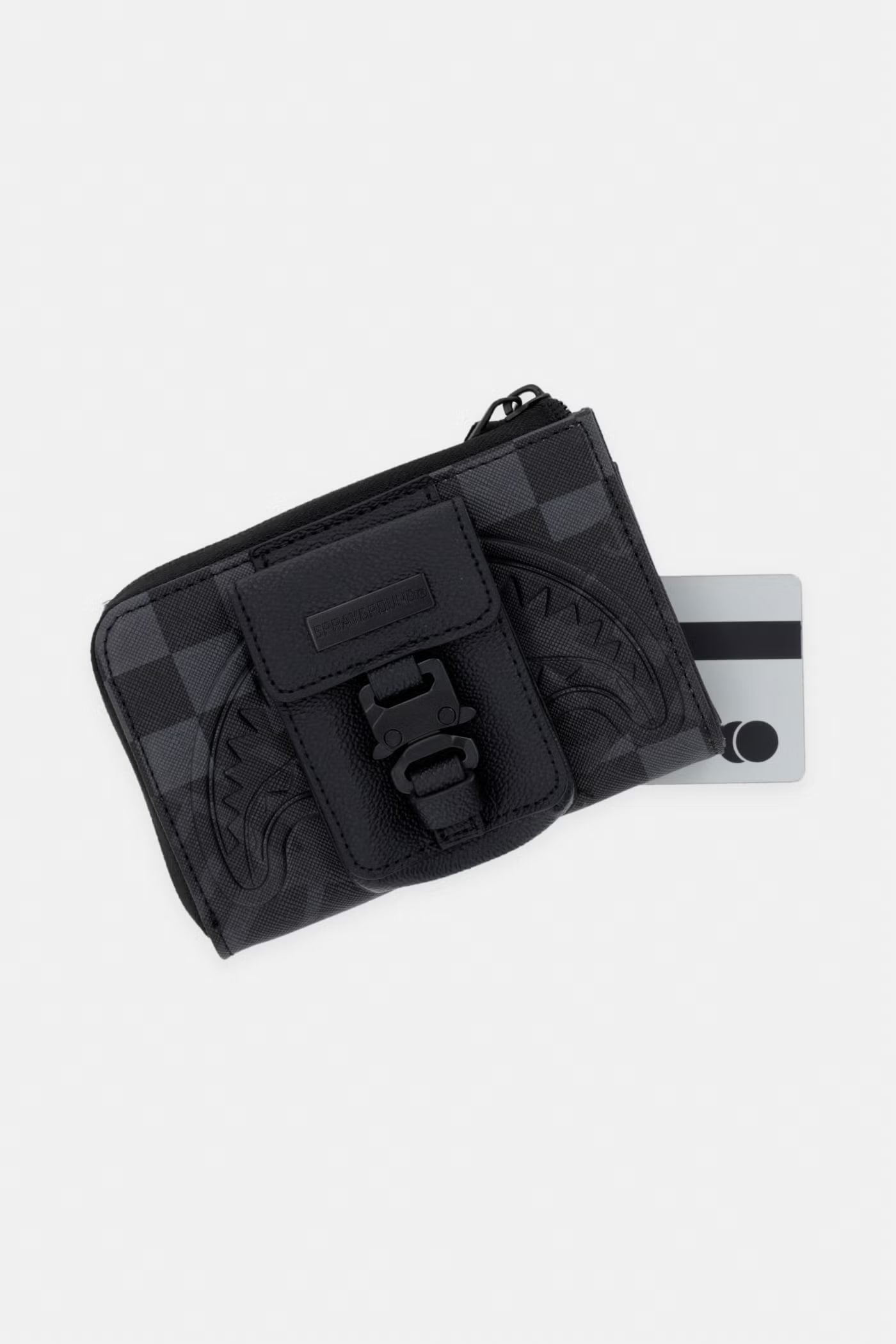 Sprayground - Cartera de piel sintética negra 910W9054NSZ