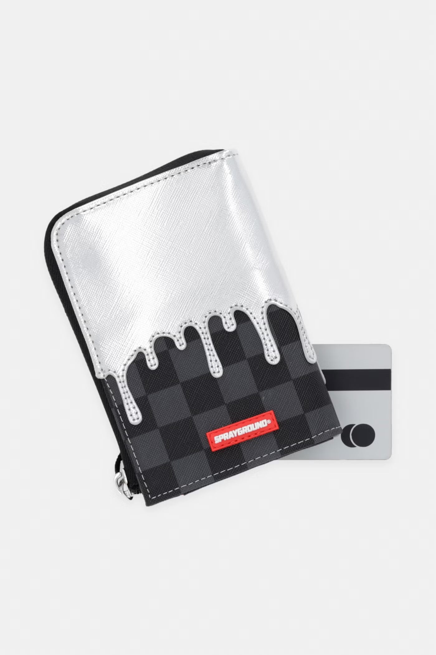 Sprayground - Cartera de piel sintética Plateado 910W8931NSZ