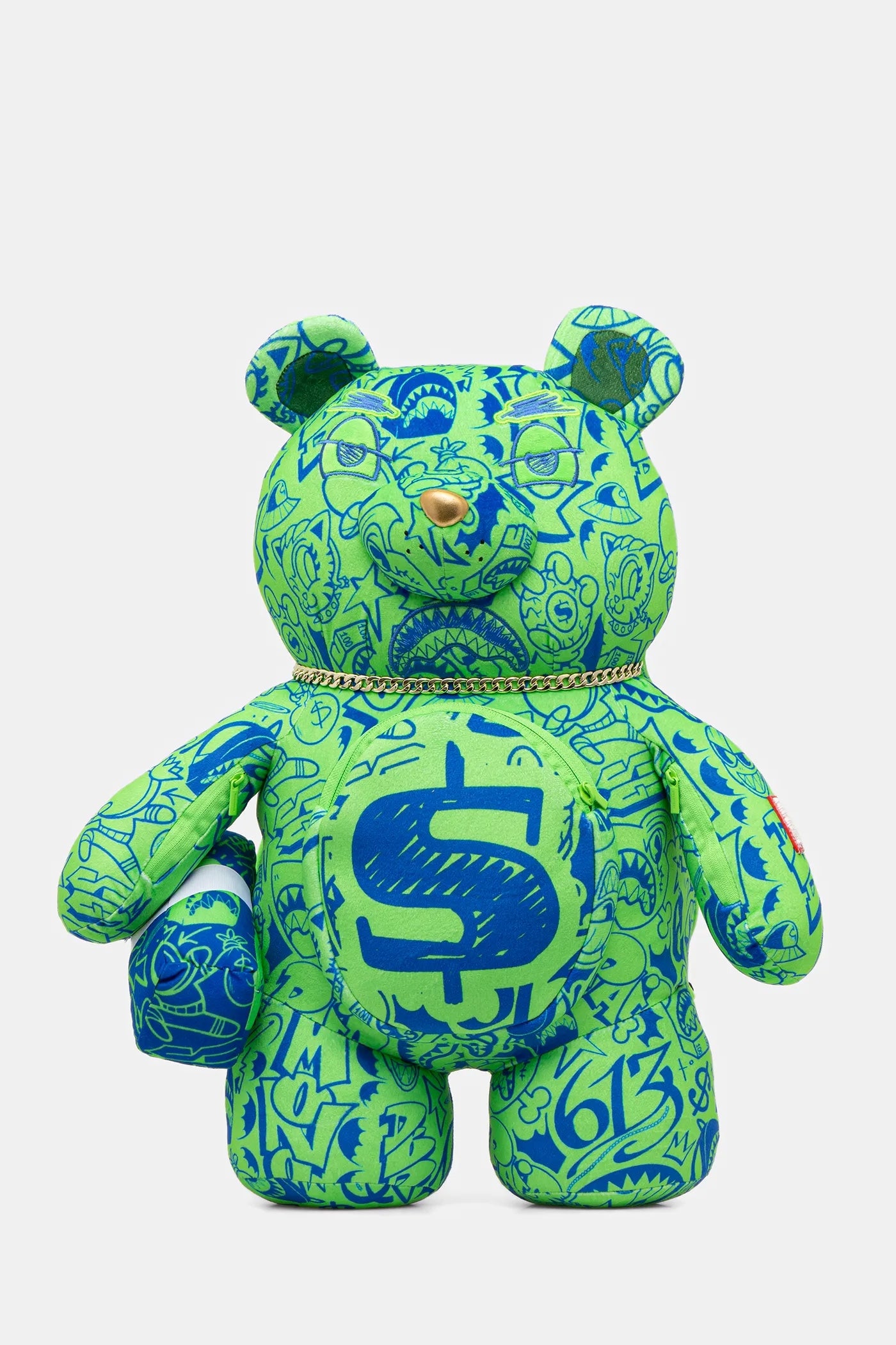 Sprayground - Mochila Sprayground в зелено малък размер с принт 910B7389NSZ
