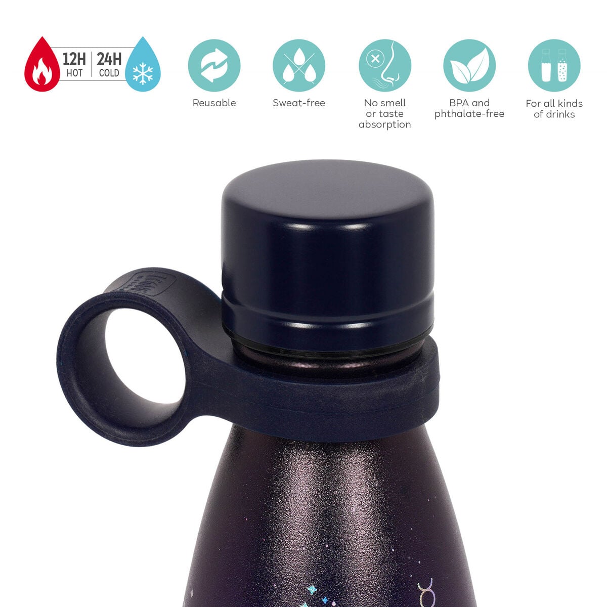Legami - Botella térmica de 500 ml - Stars - Frío y calor