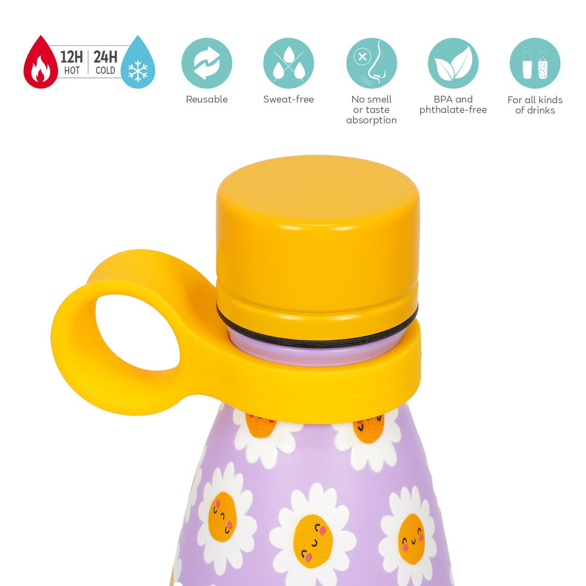 Legami - Botella térmica de 500 ml - Daisy - Frío y caliente
