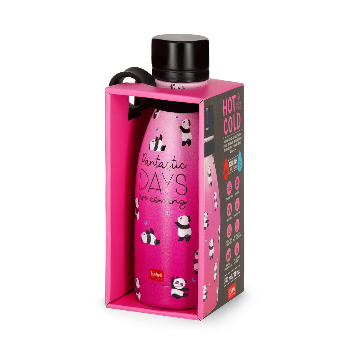 Legami - Botella Mini Termo de 300 ml - Panda - Frío y Caliente