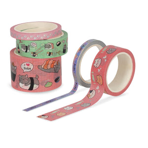 Legami - Set de 5 Cintas Adhesivas Decorativas Kitty de Papel - De cinta a cinta