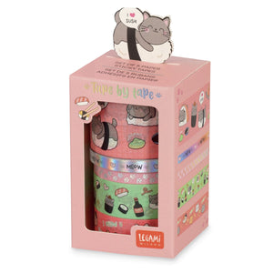 Legami - Set de 5 Cintas Adhesivas Decorativas Kitty de Papel - De cinta a cinta